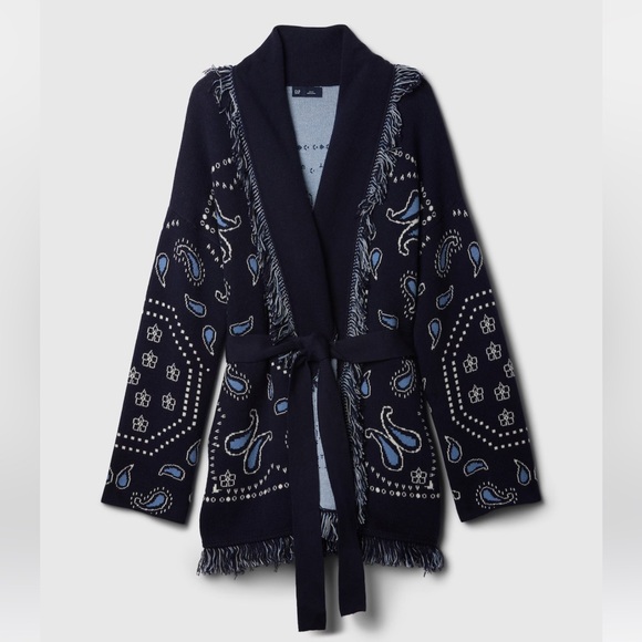 Gap Oversized Fringe Shawl Cardigan XS/S - Picture 1 of 10